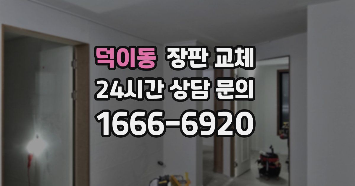 덕이동 장판 교체