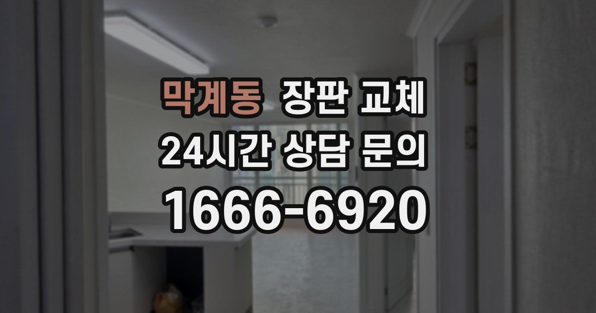 막계동 장판 교체