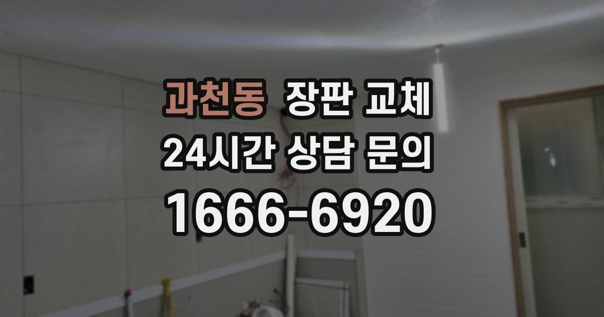 과천동 장판 교체