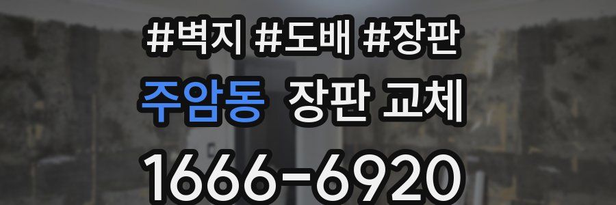 주암동 장판 교체
