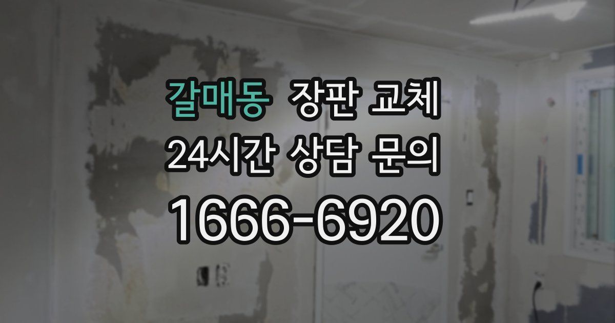 갈매동 장판 교체
