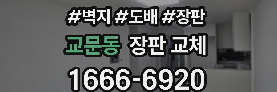 교문동 장판 교체