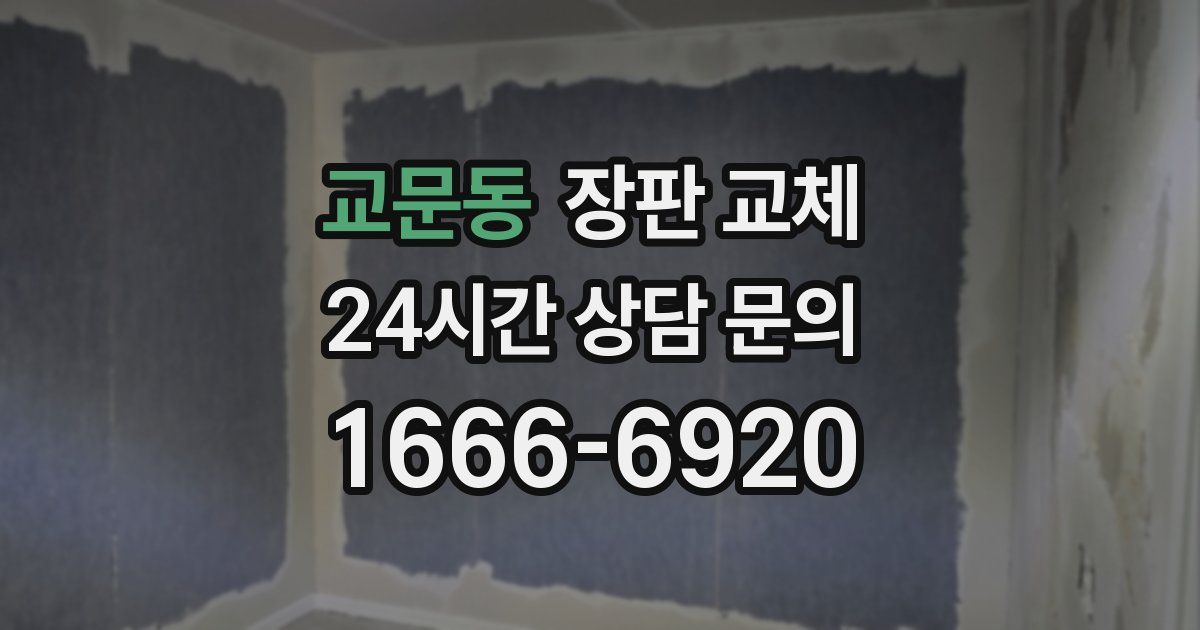 교문동 장판 교체