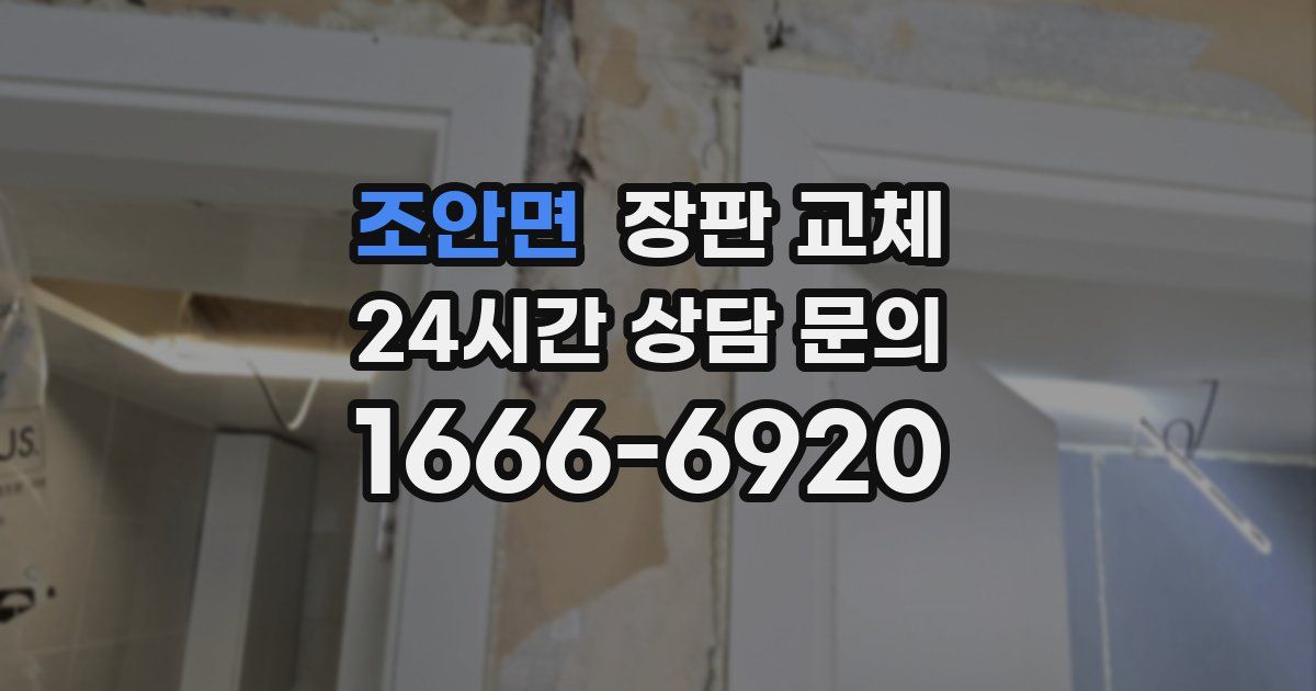 조안면 장판 교체