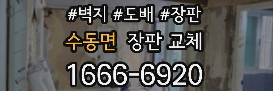 수동면 장판 교체