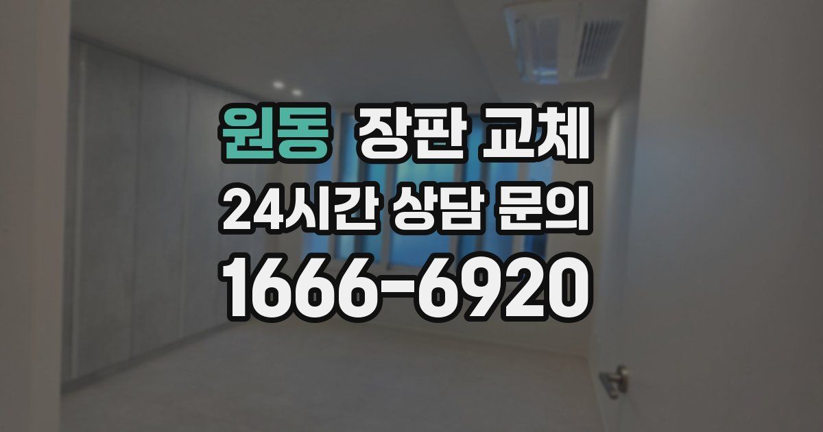 원동 장판 교체