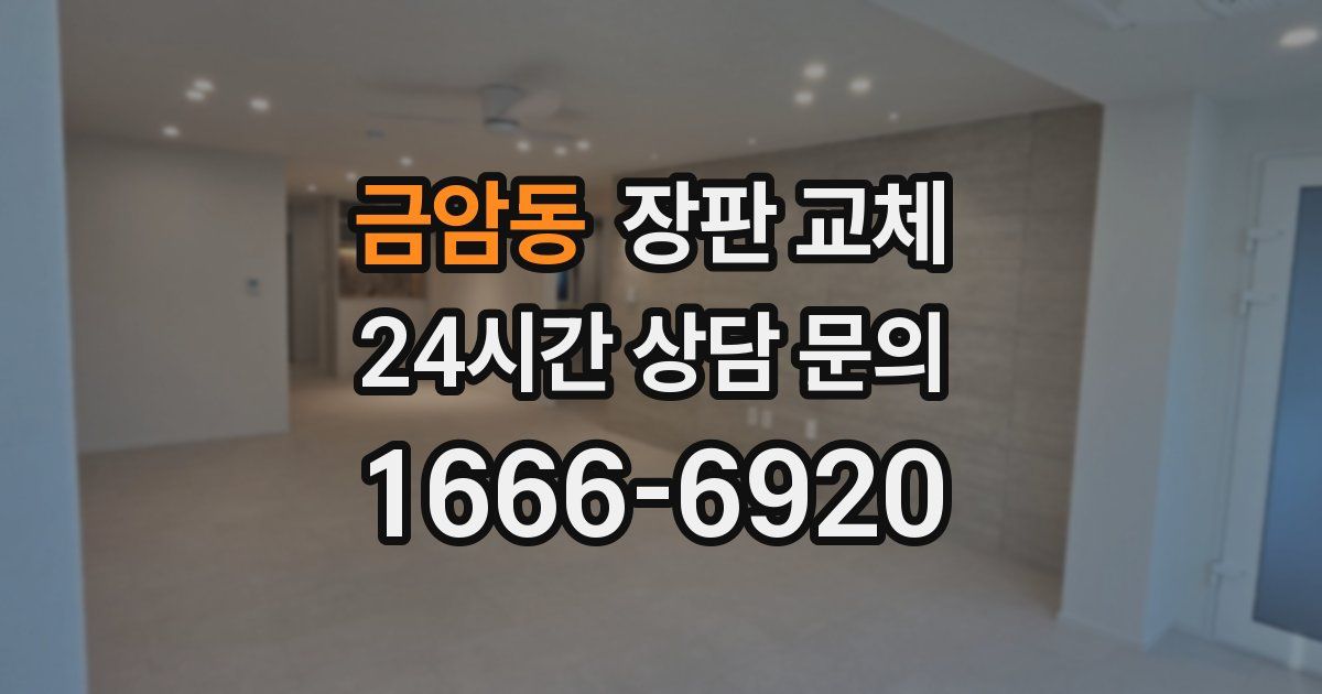 금암동 장판 교체