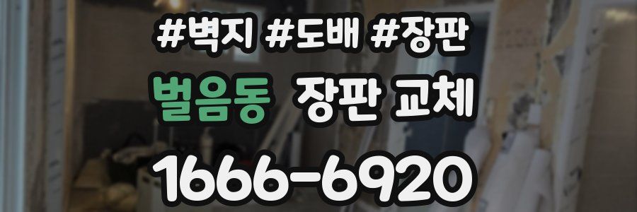 벌음동 장판 교체