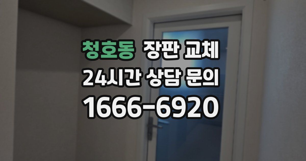 청호동 장판 교체