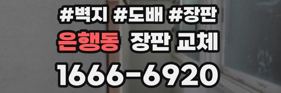 은행동 장판 교체