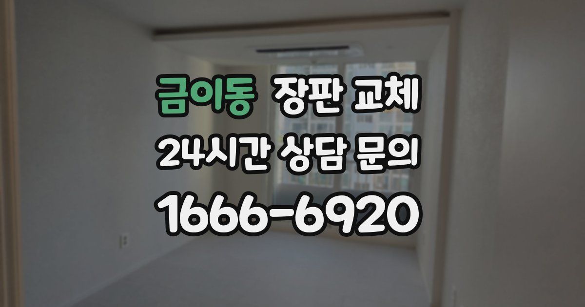 금이동 장판 교체