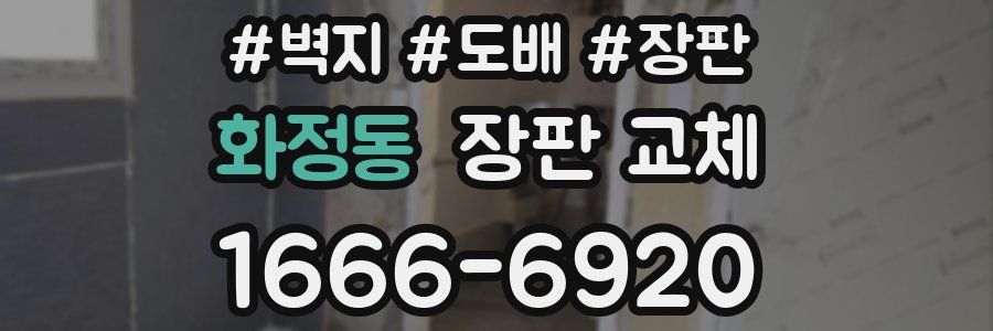 화정동 장판 교체
