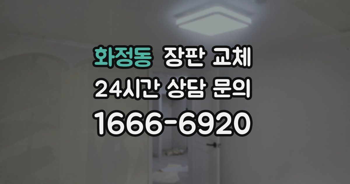 화정동 장판 교체