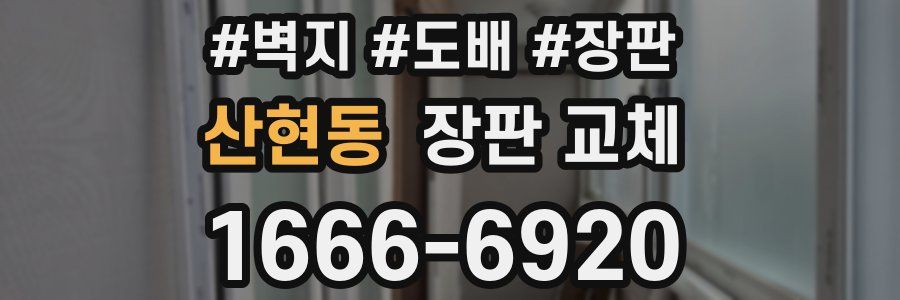 산현동 장판 교체