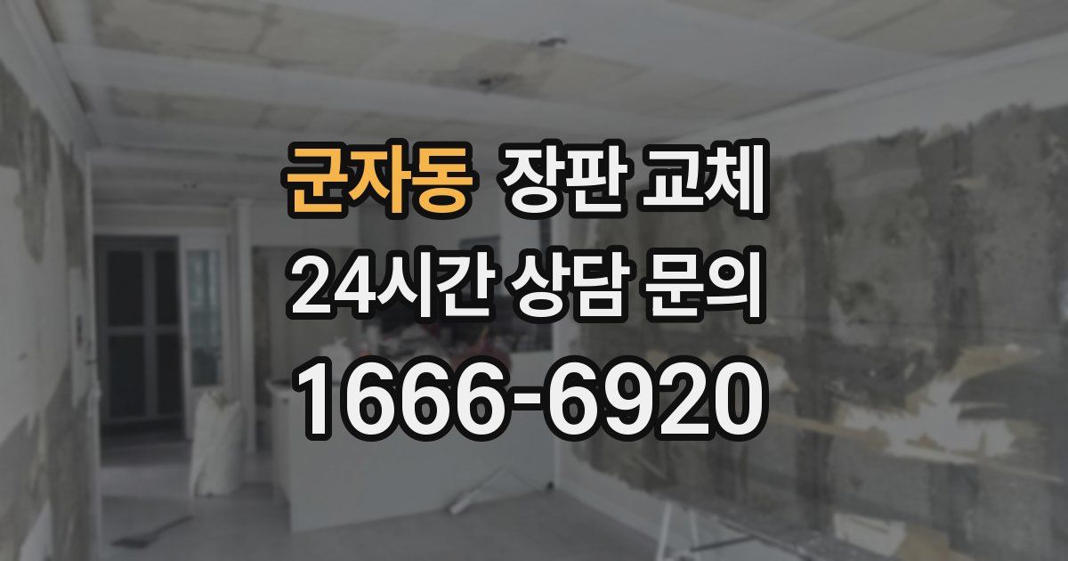 군자동 장판 교체