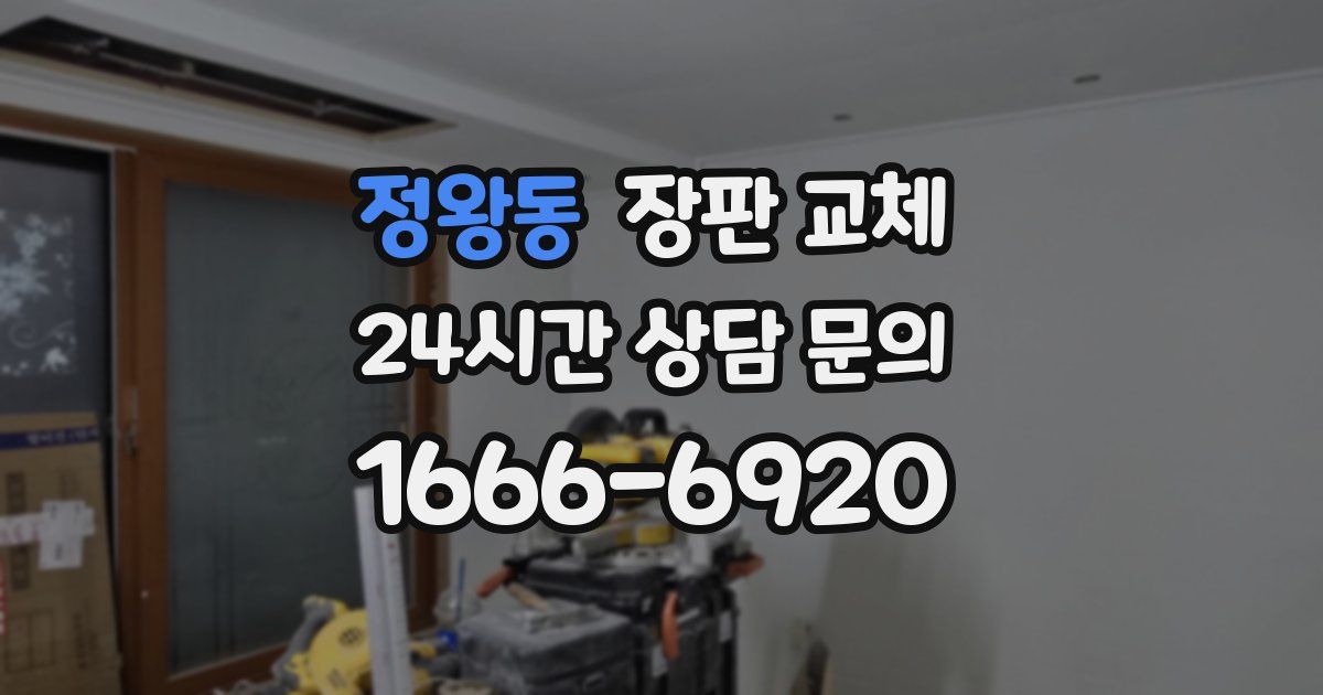 정왕동 장판 교체