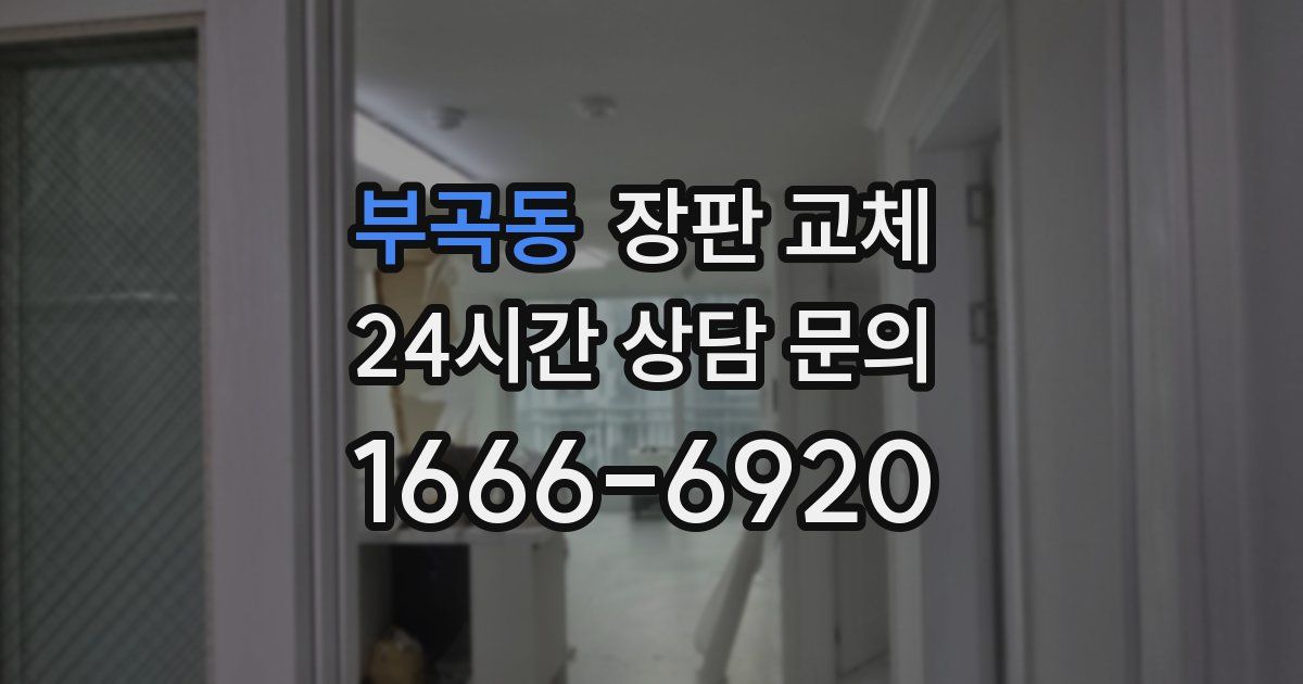 부곡동 장판 교체
