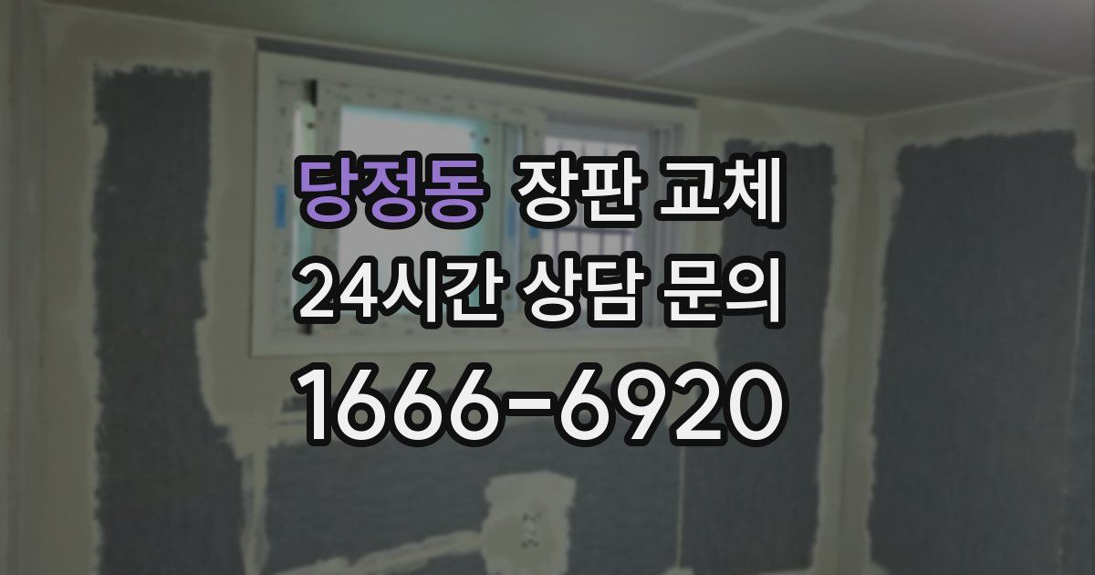 당정동 장판 교체