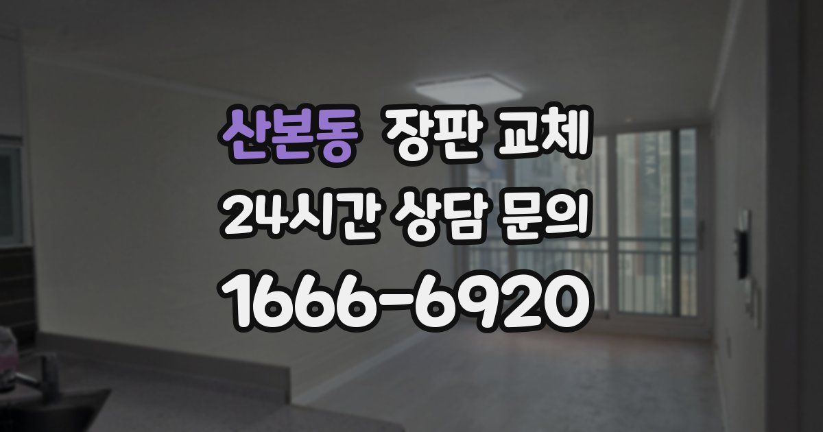 산본동 장판 교체