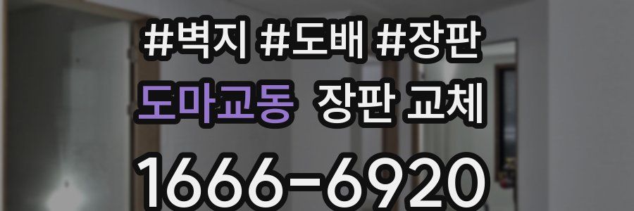 도마교동 장판 교체
