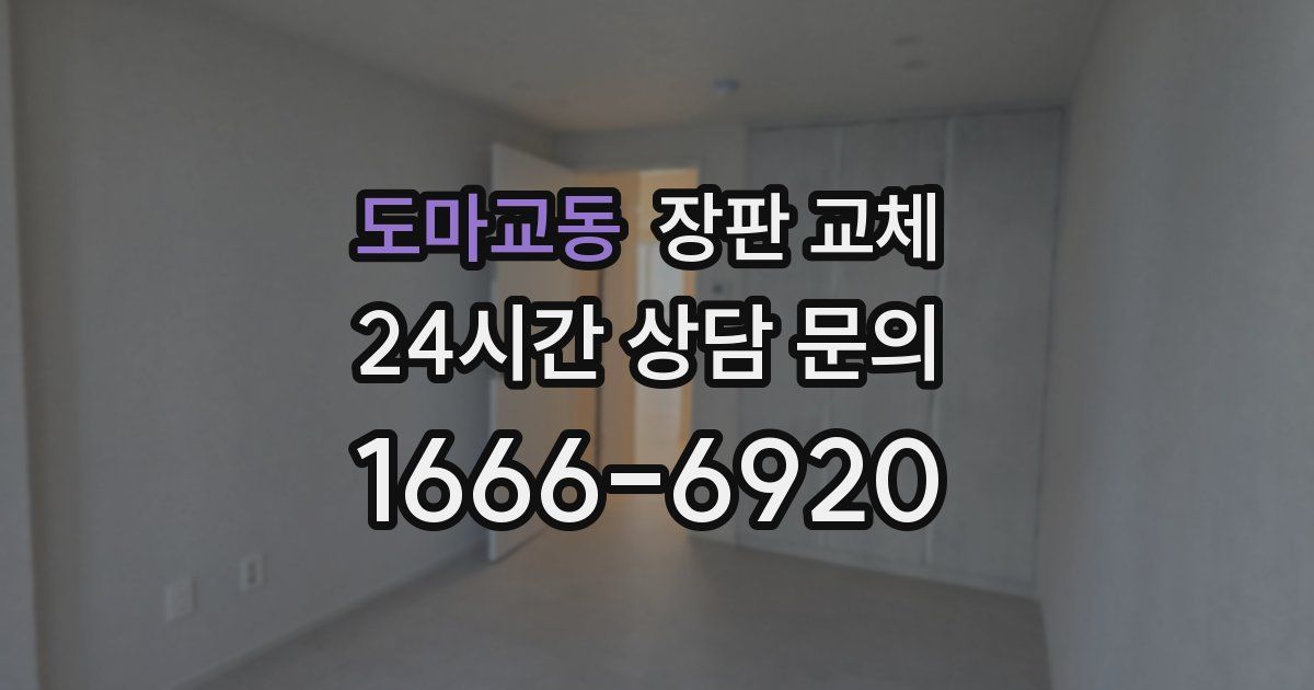 도마교동 장판 교체