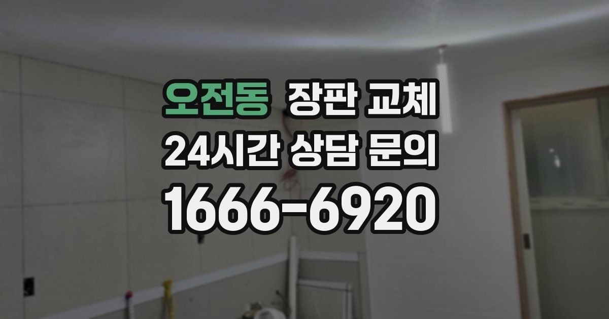 오전동 장판 교체