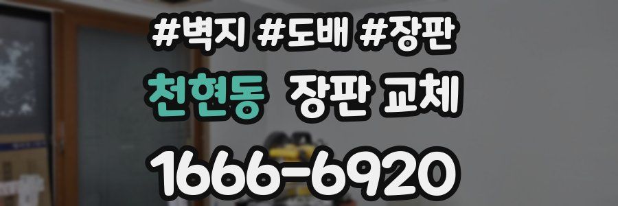 천현동 장판 교체
