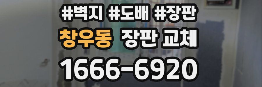 창우동 장판 교체