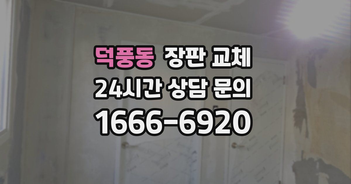덕풍동 장판 교체