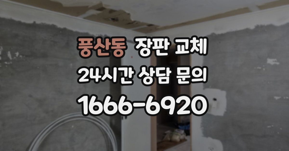 풍산동 장판 교체