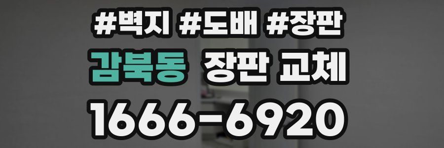감북동 장판 교체