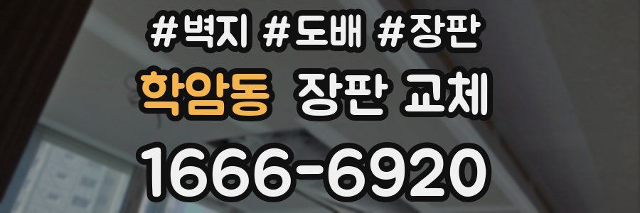 학암동 장판 교체