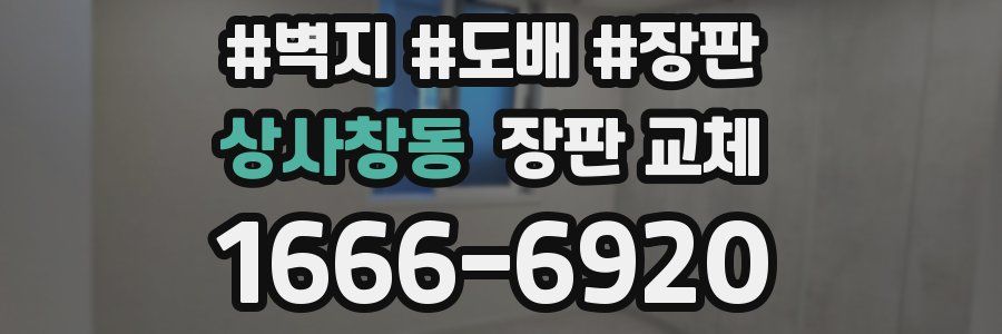 상사창동 장판 교체