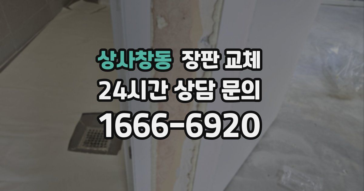 상사창동 장판 교체