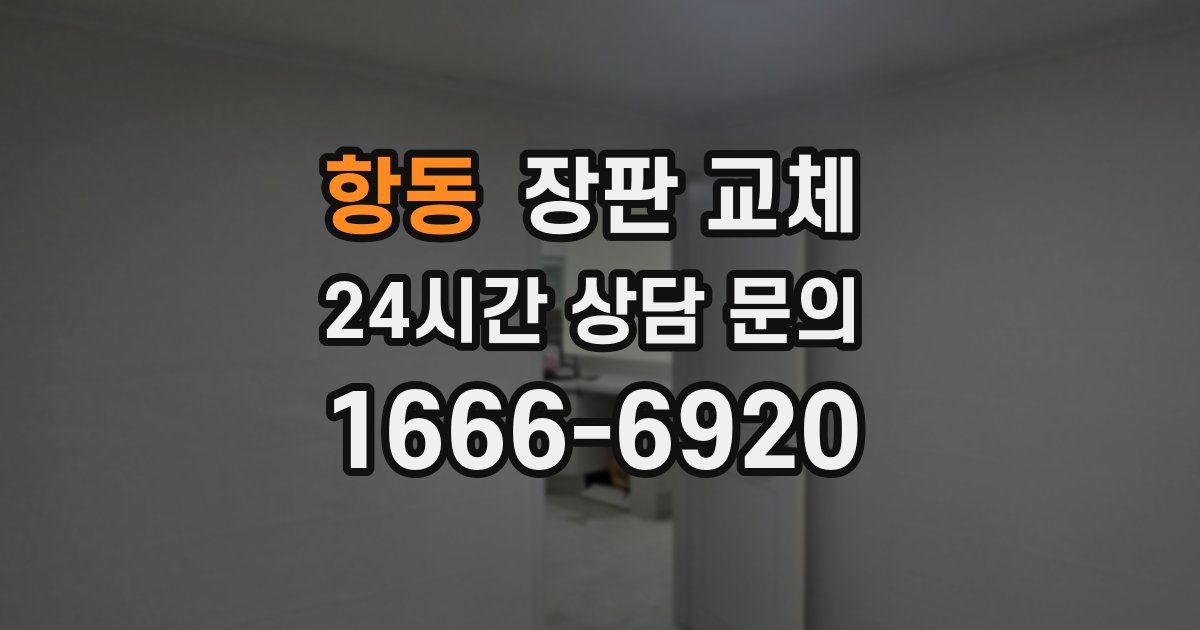 항동 장판 교체