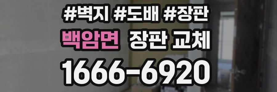 백암면 장판 교체
