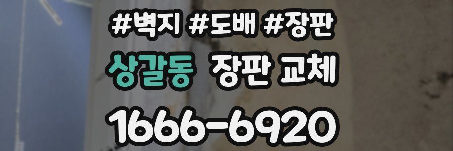 상갈동 장판 교체