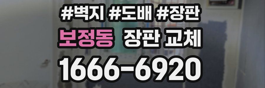 보정동 장판 교체