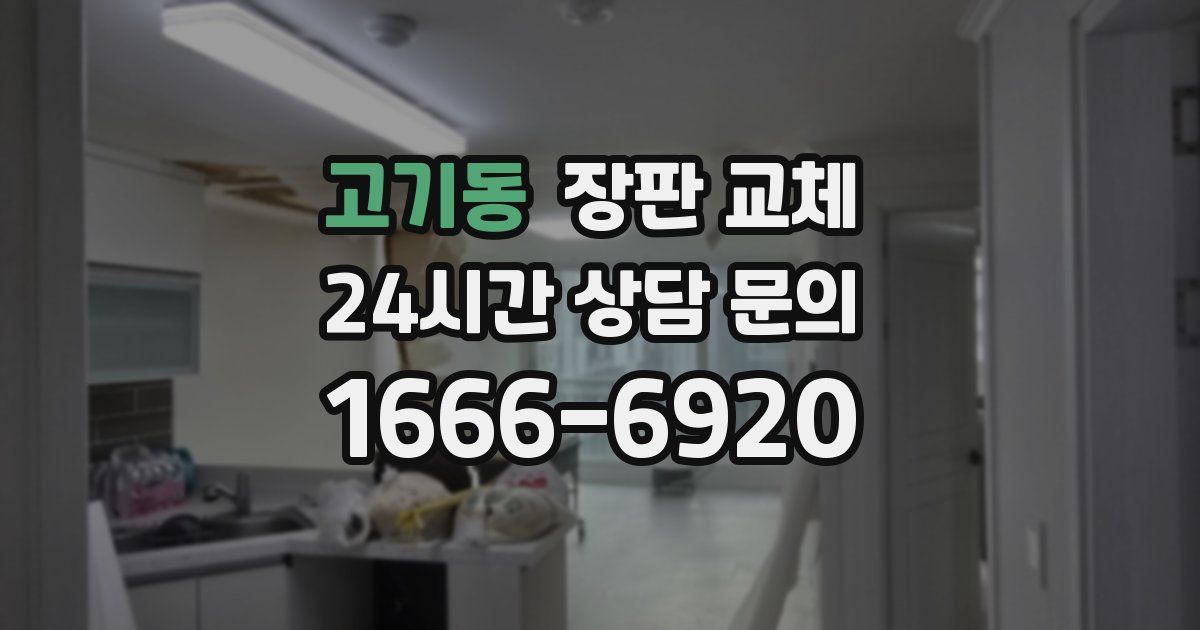 고기동 장판 교체