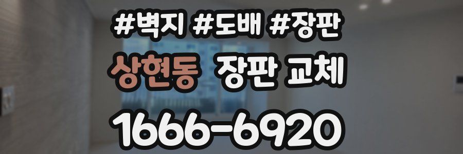 상현동 장판 교체