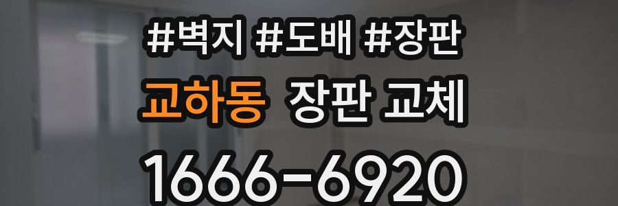 교하동 장판 교체
