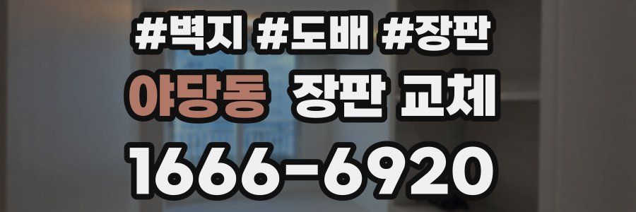 야당동 장판 교체