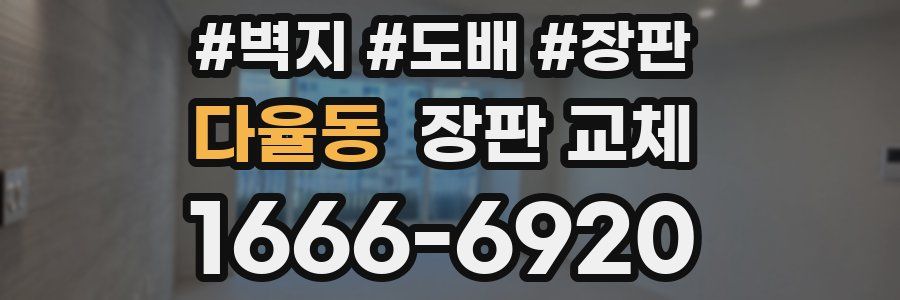 다율동 장판 교체