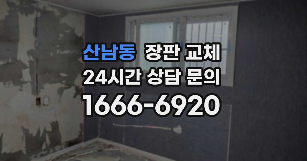 산남동 장판 교체