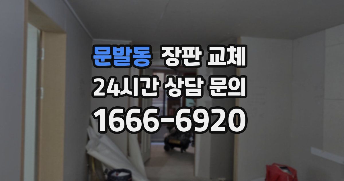 문발동 장판 교체