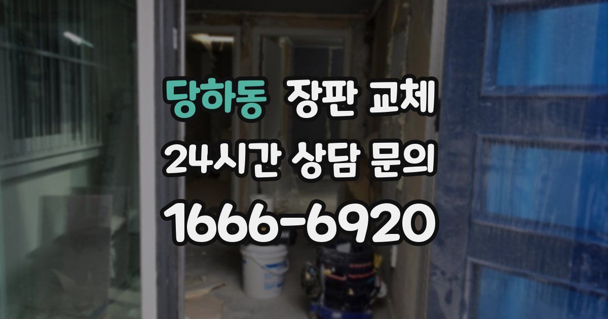 당하동 장판 교체