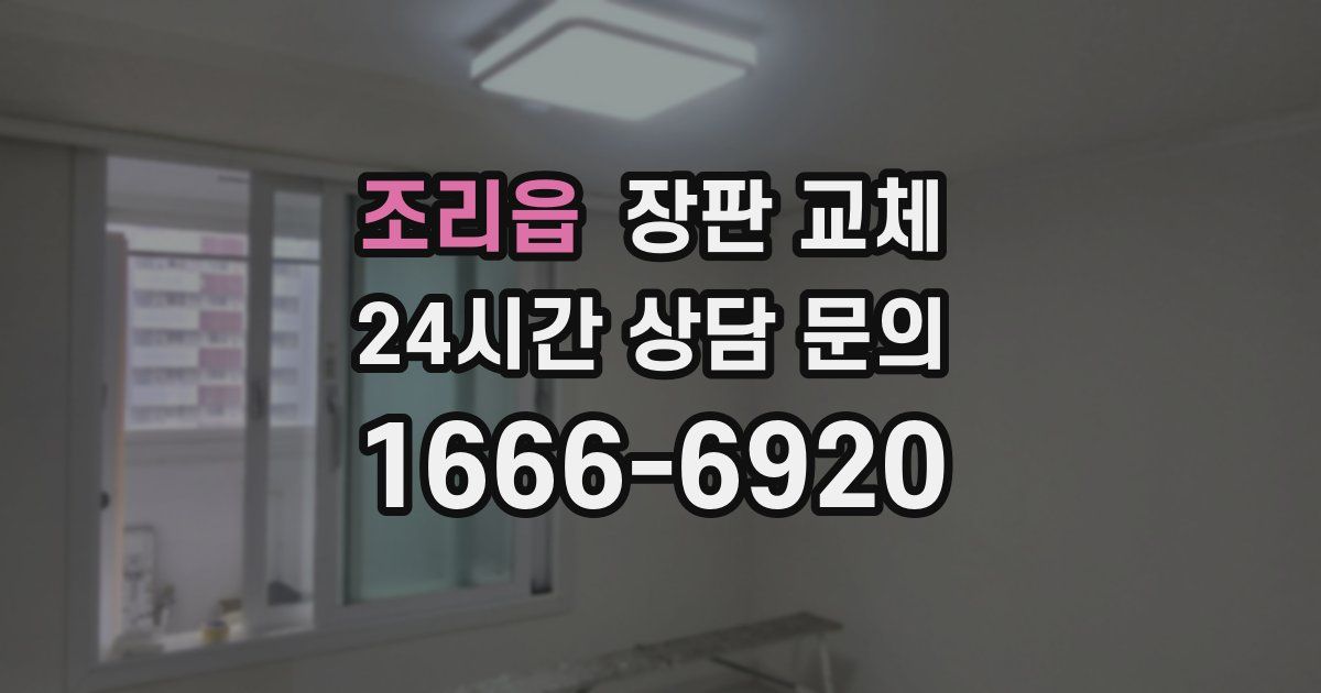 조리읍 장판 교체