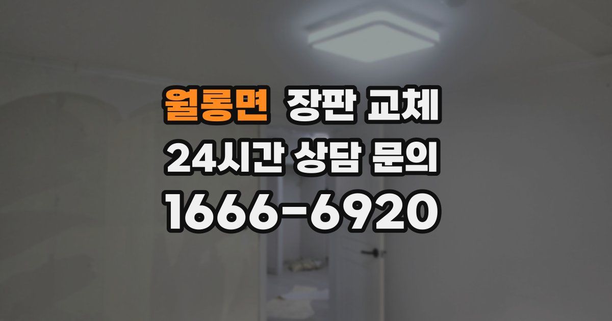 월롱면 장판 교체