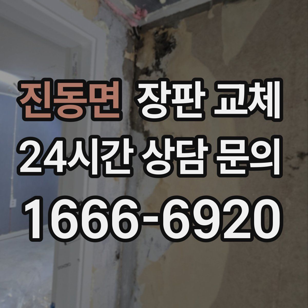 진동면 장판 교체