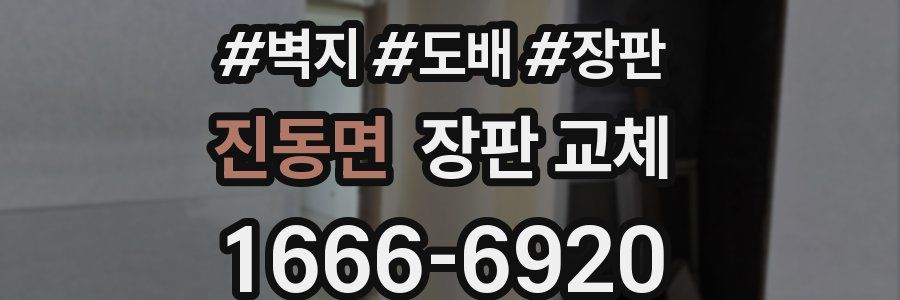 진동면 장판 교체